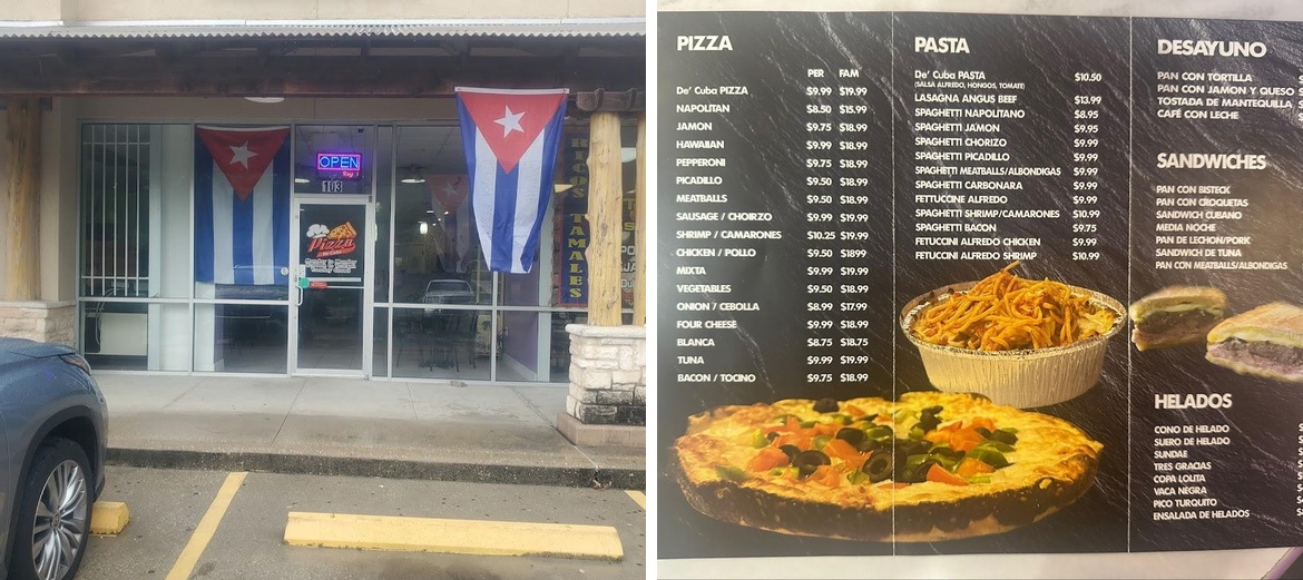 De' Cuba Menu