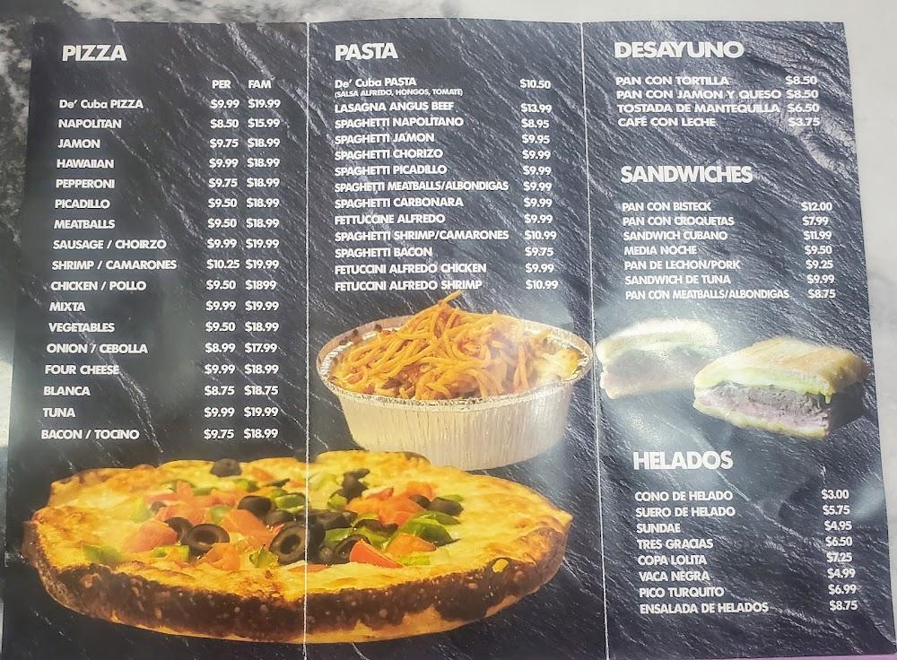 De' Cuba Menu image 4